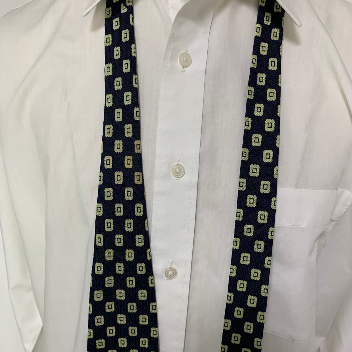 생로랑 빈티지 패턴 넥타이 다크 네이비 입생로랑 상품이미지5