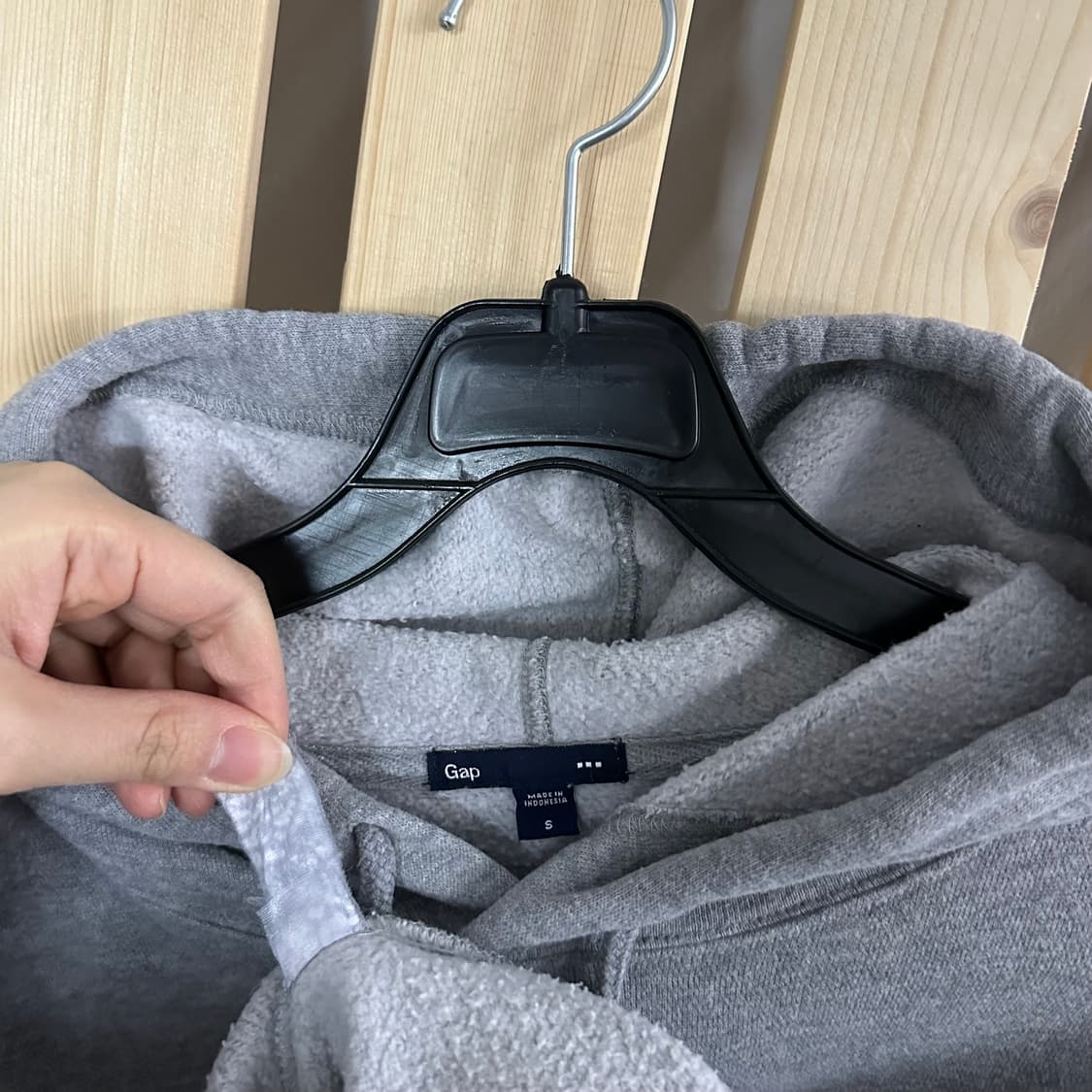 (M) GAP 갭 그레이 후드티 상품이미지5