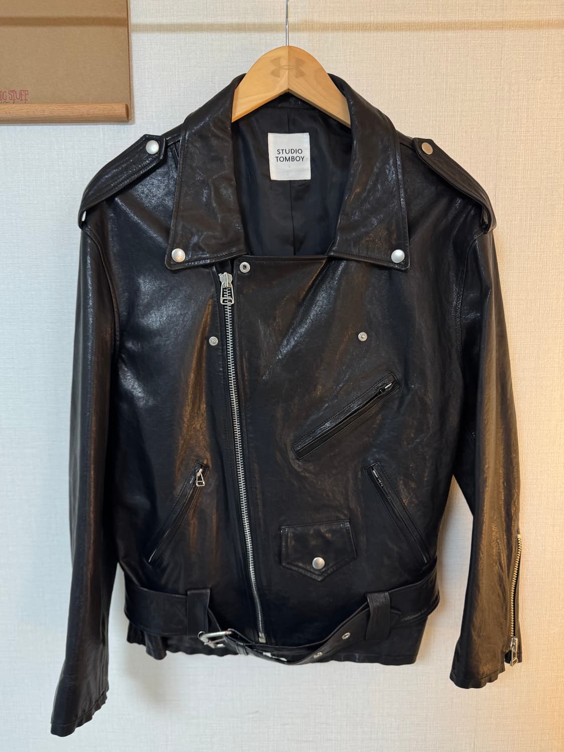 [F]스튜디오 톰보이 양가죽 자켓 블랙 상품이미지2