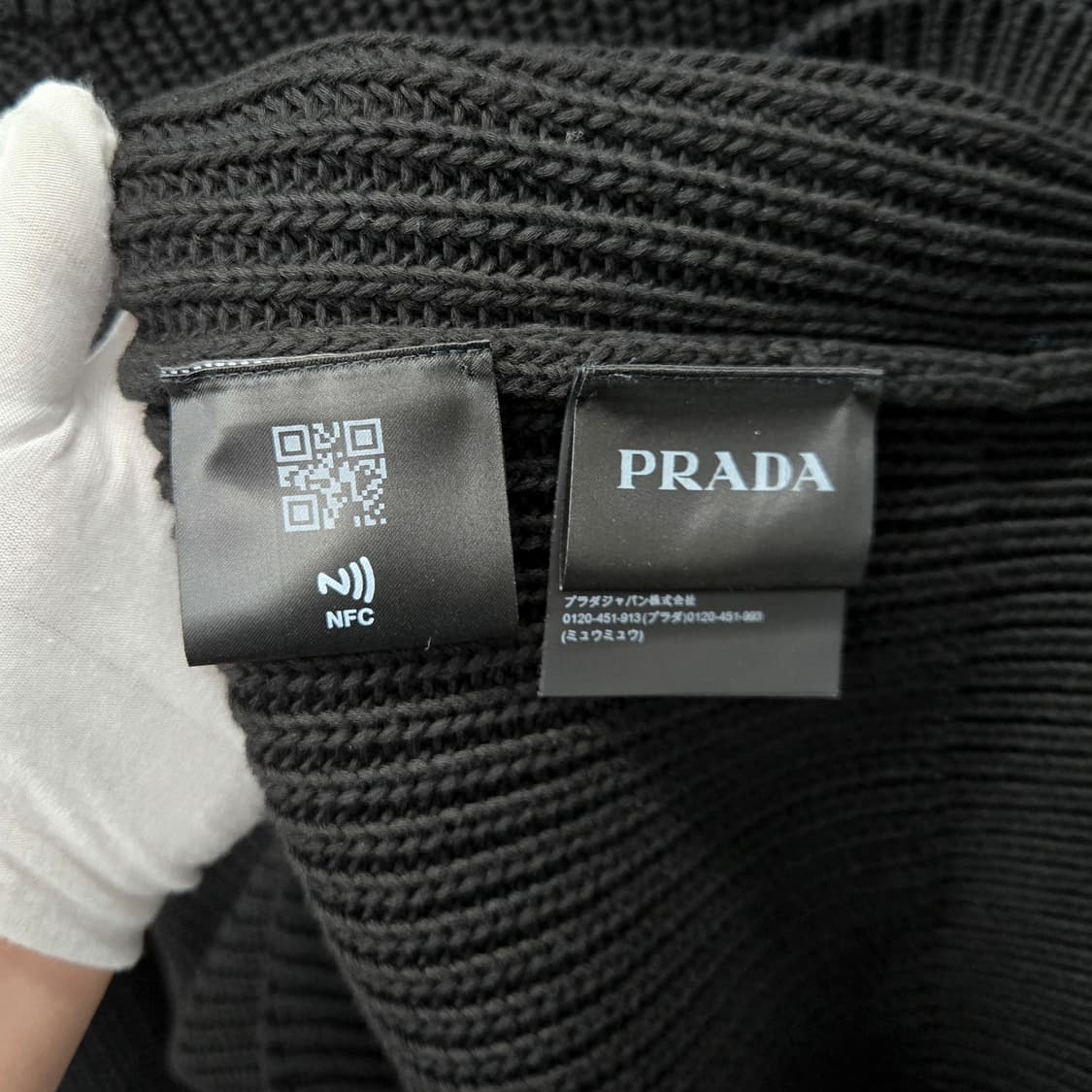 프라다 로고 울 캐시미어 니트 46 상품이미지4