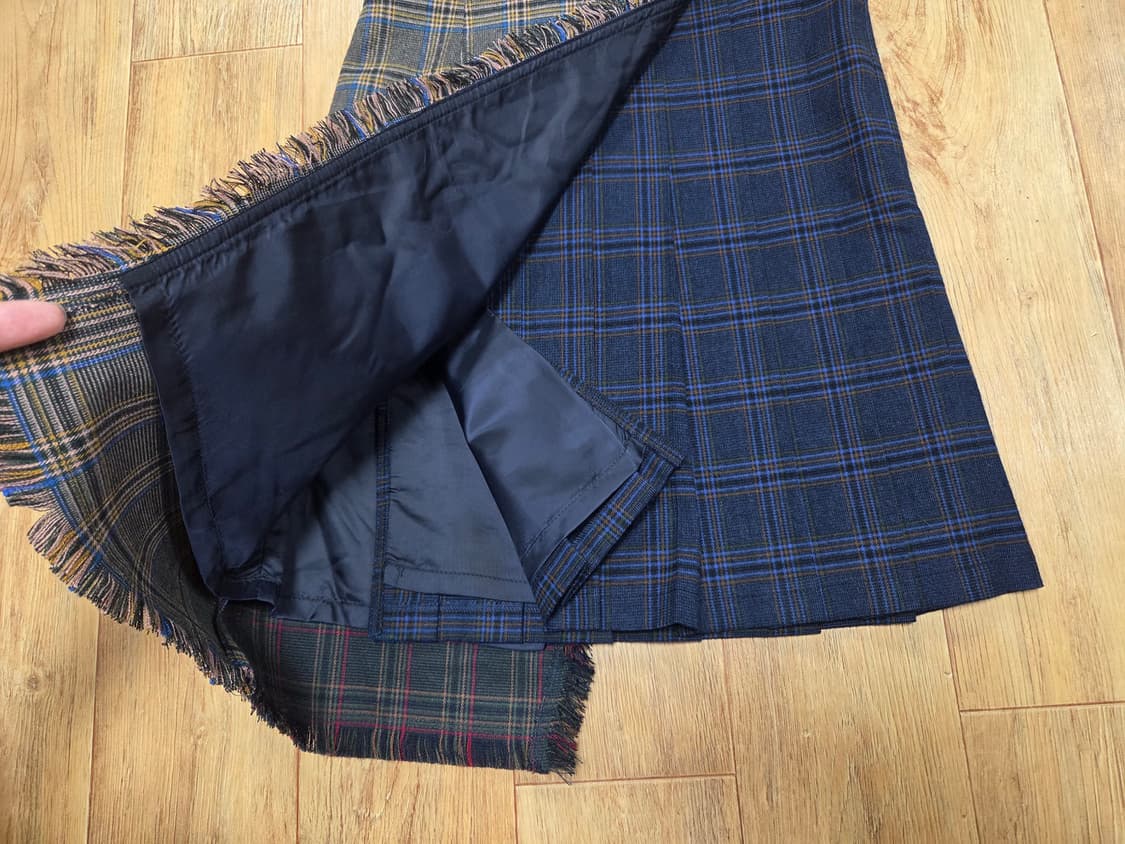 니어앤디어(Near&Dear) 체크 콤비 플리츠 스커트 55 상품이미지7