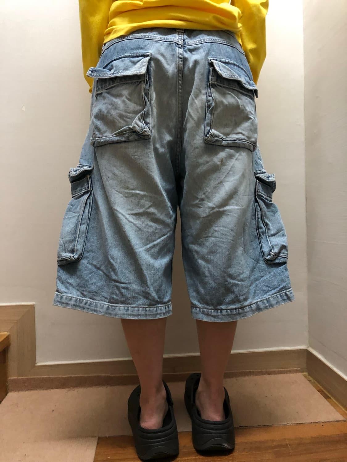 빈티지 데님 카고 버뮤다 팬츠 상품이미지8