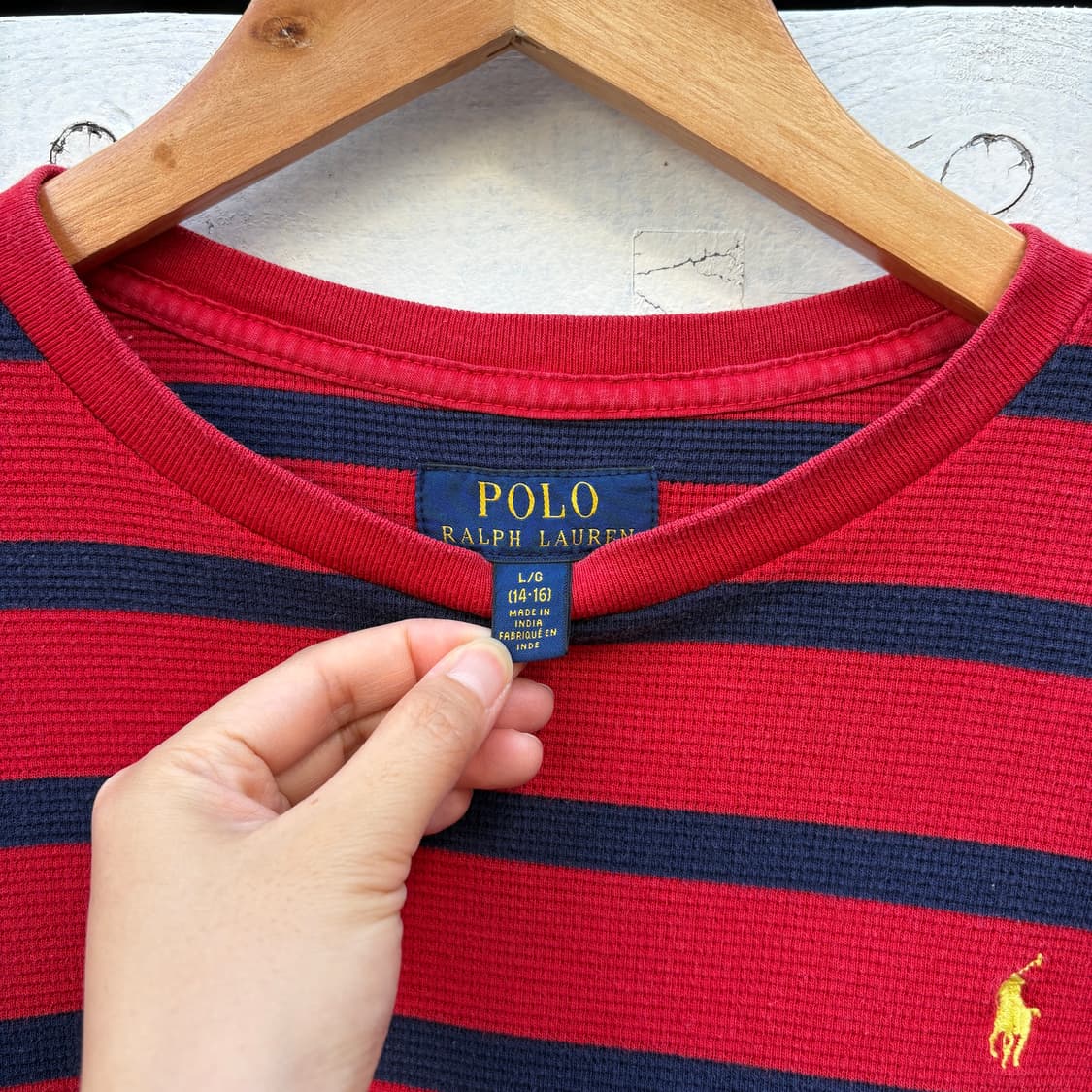 Polo 폴로 스트라이프 와플티 롱슬리브 상품이미지3