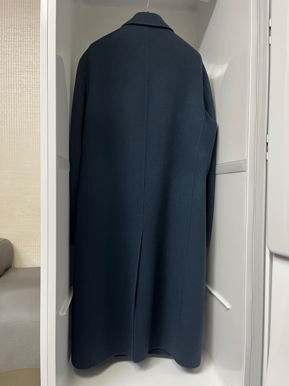 타임옴므 터콰이즈 캐시미어 세미오버핏 핸드메이드 더블코트 105사이즈 상품이미지2