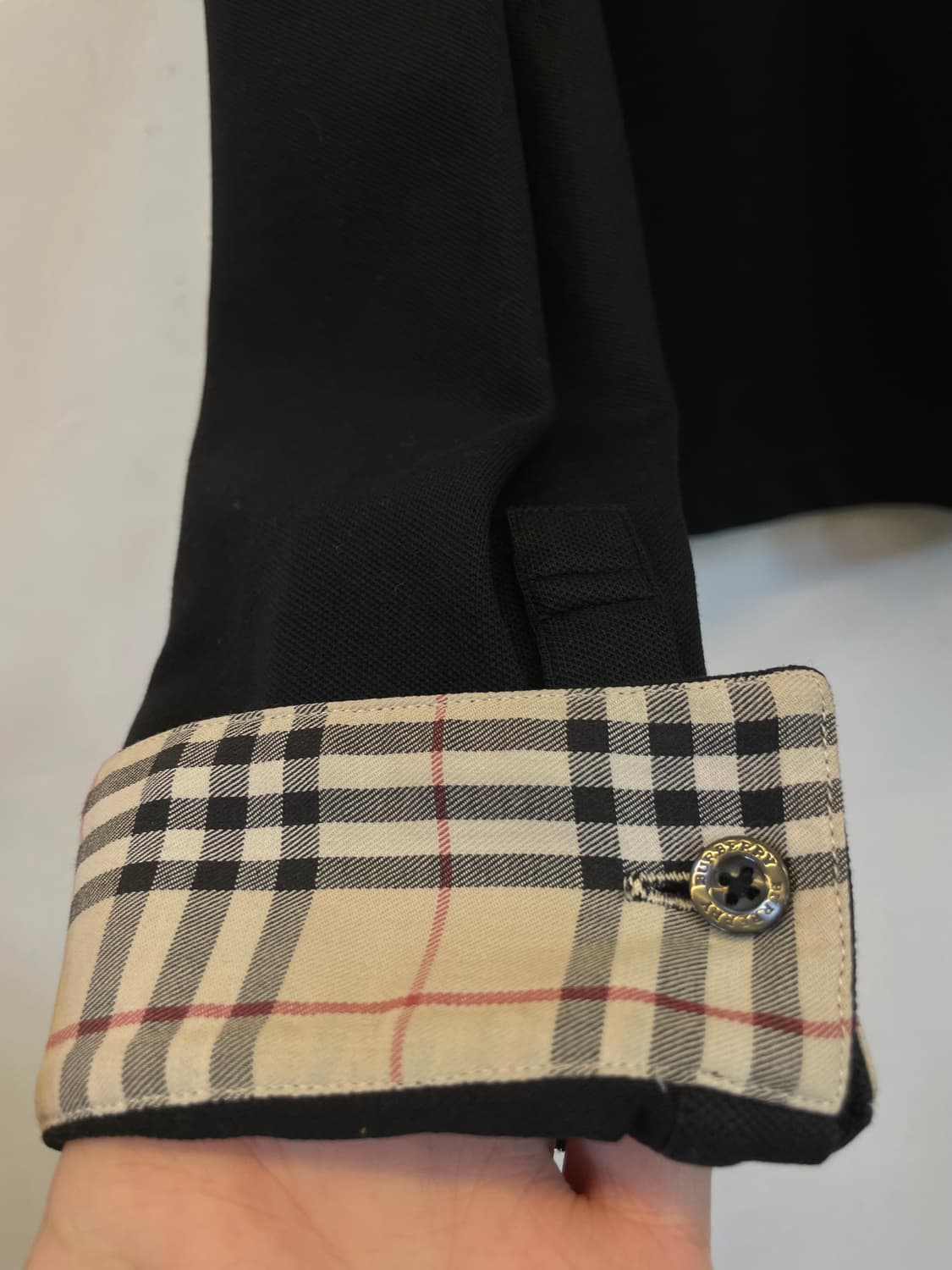 정품 버버리 체크 카라티 L 긴팔티셔츠 롱슬리브:) 상품이미지4