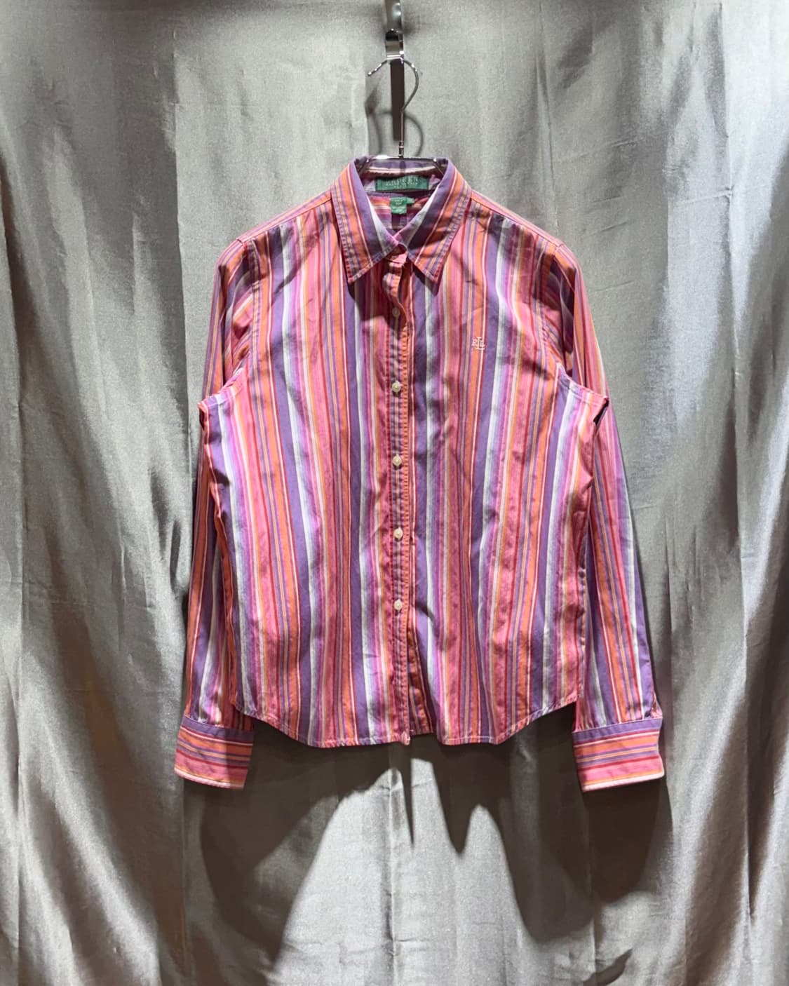 S 폴로랄프로렌 RLL 우먼스 스트라이프 배색 셔츠 상품이미지2