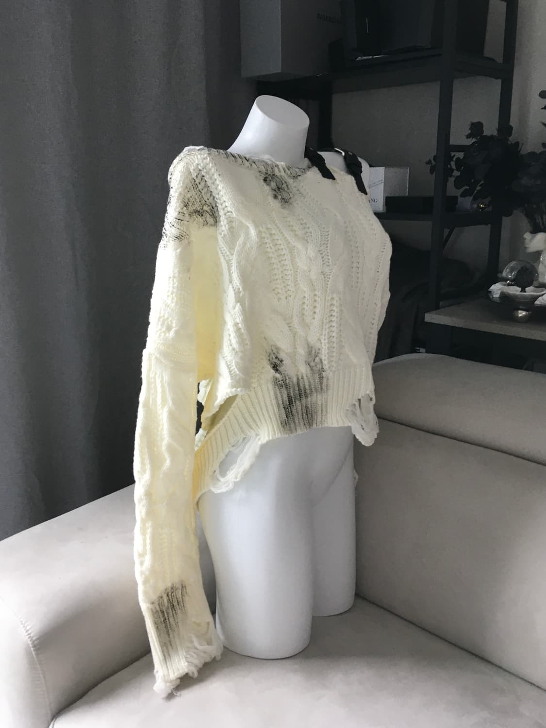 ༒ damaged cut-out knitwear 상품이미지2