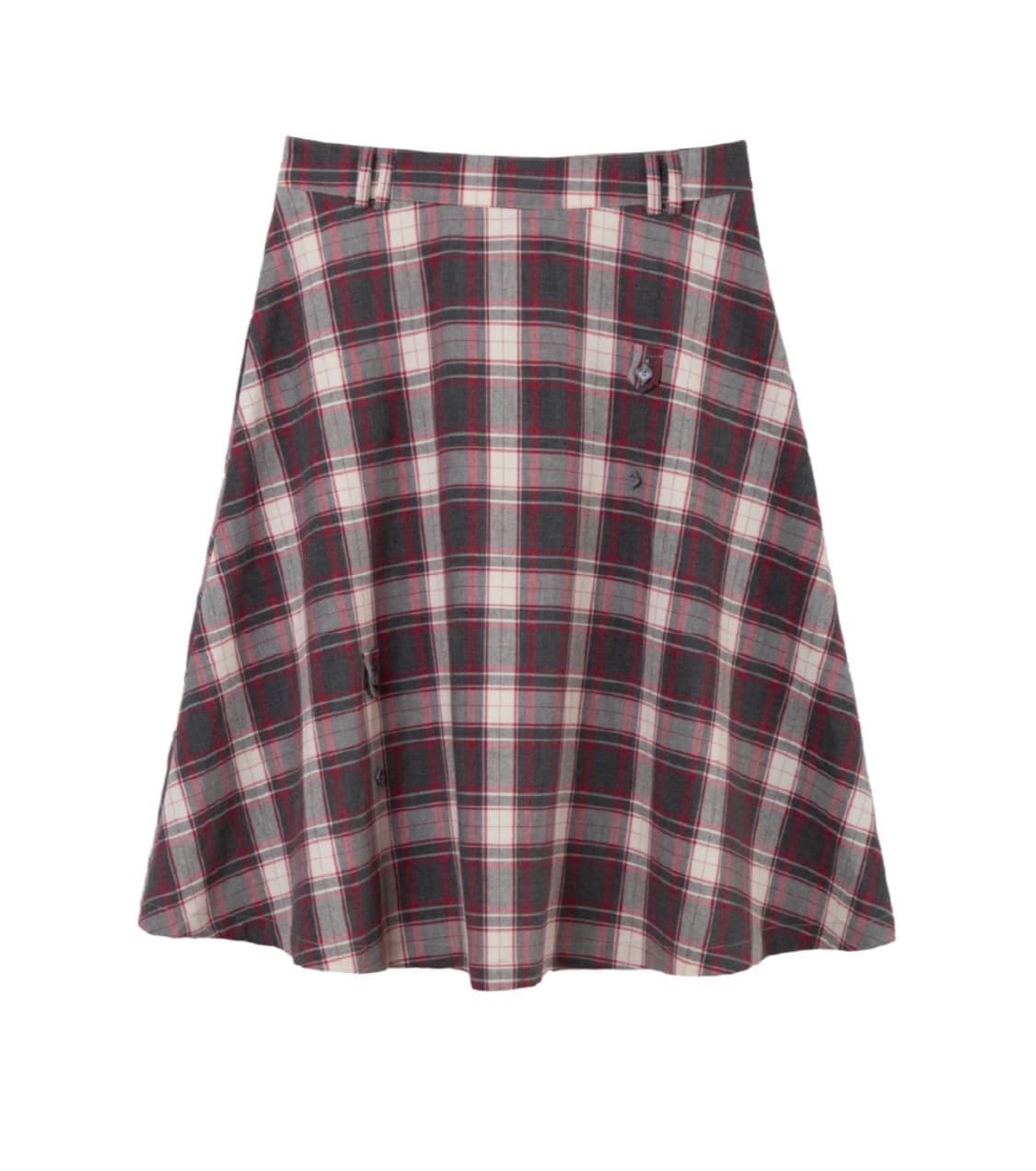 헤레틱 버튼 플레어 체크스커트 상품이미지5