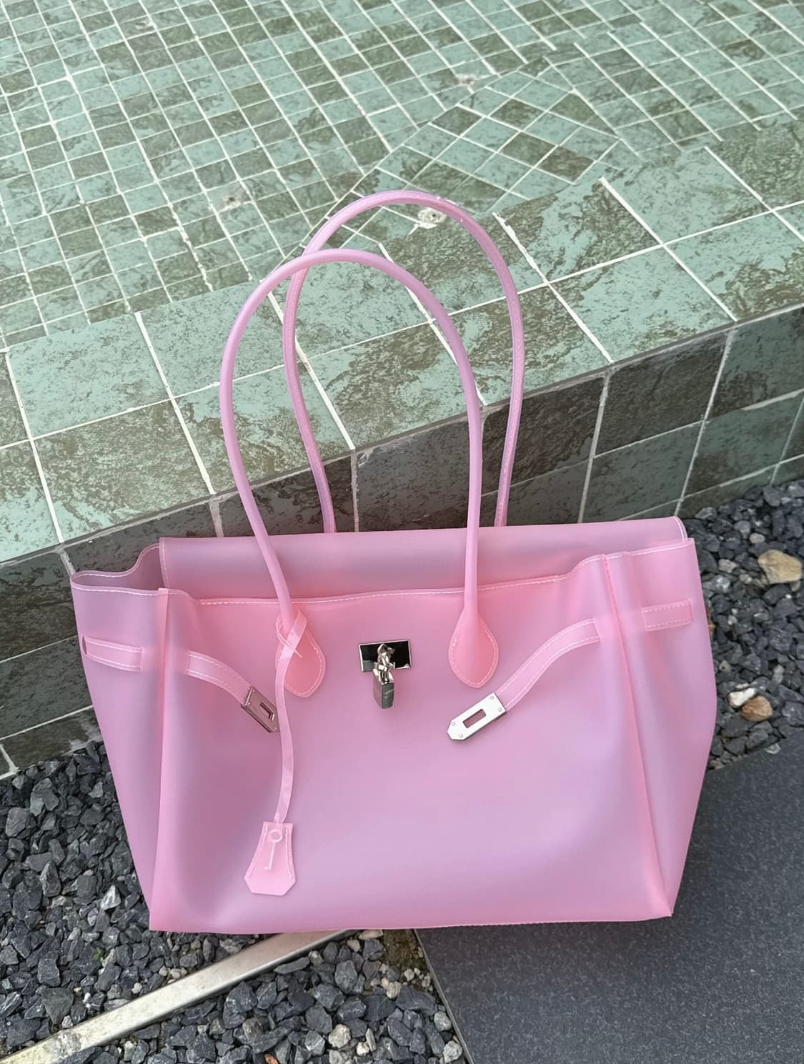 당일출고✨[고퀄리티,tpu소재💖]키키 젤리버킨백 젤리백 젤리버킨 핑크 상품이미지2
