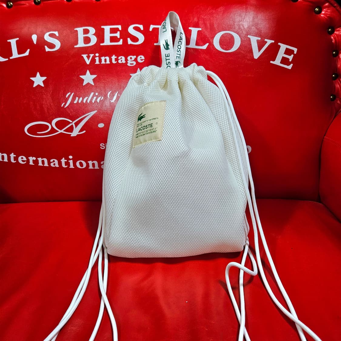 라코스테(Lacoste) 시그니처 빅로고 메쉬드 토트백 + 백팩 상품이미지2