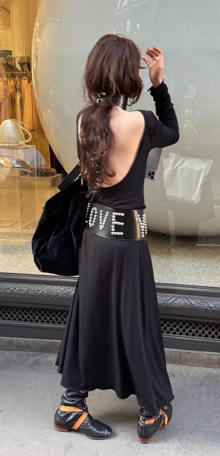 프레클 백리스 맥시 원피스 팝니다 상품이미지1