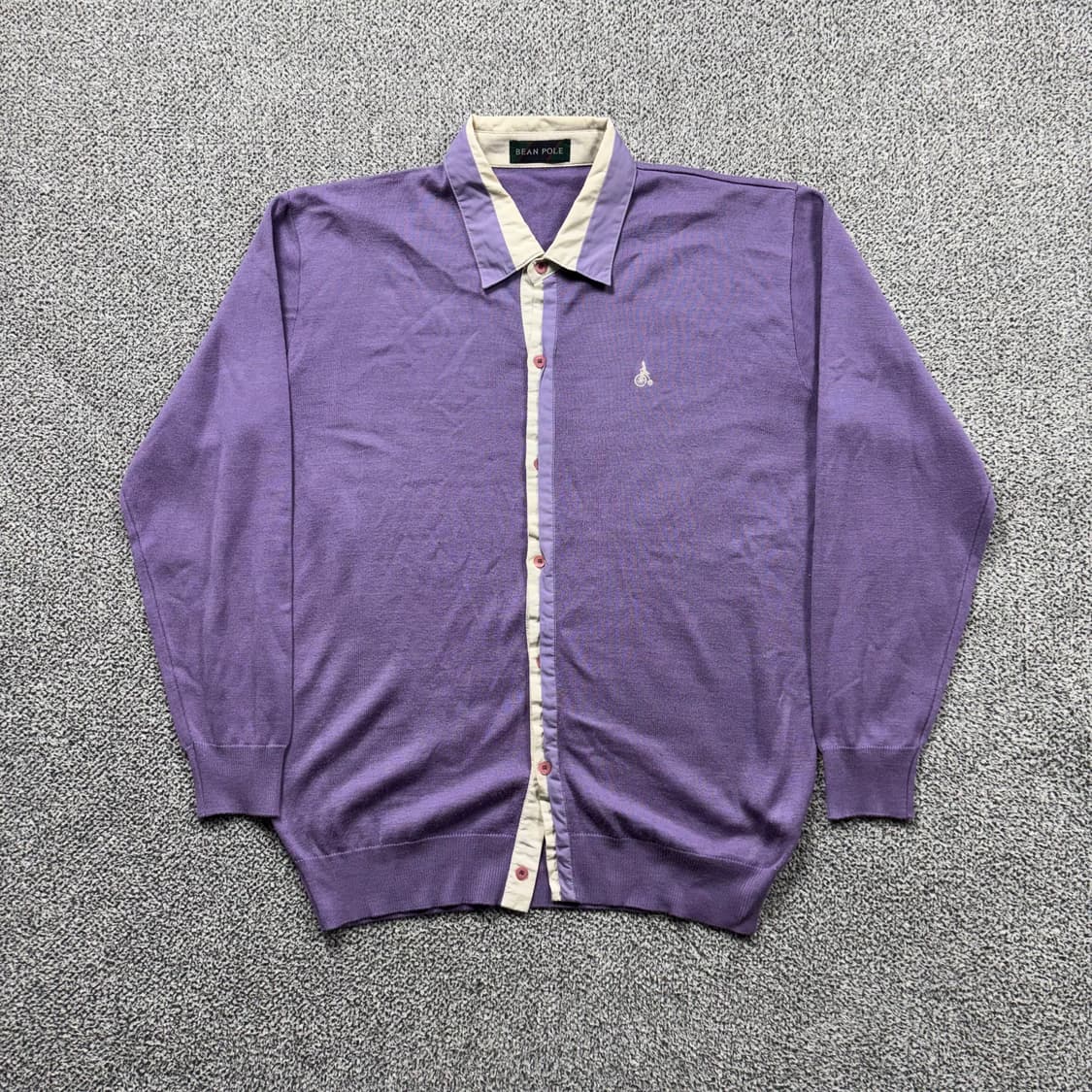 빈폴 스몰로고 투톤 미니멀 가디건 상품이미지1