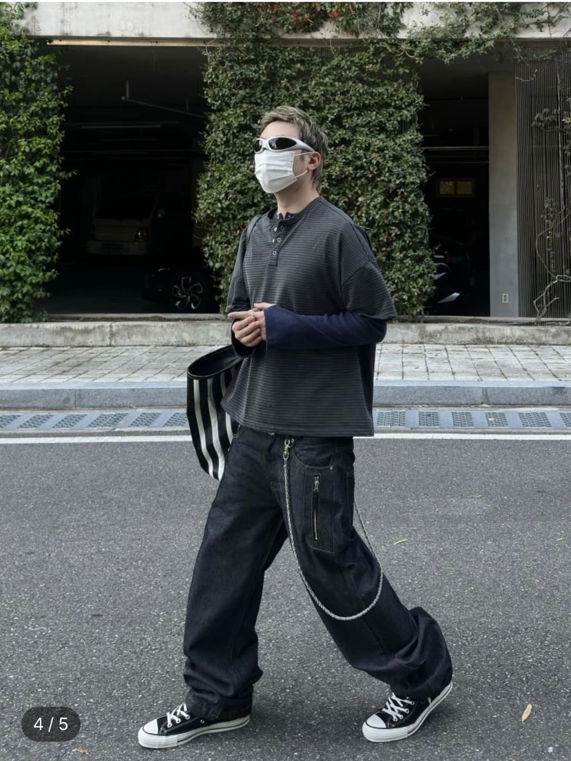 체인포함)mjd 로우 라이즈 듀얼 집 데님 S 상품이미지4