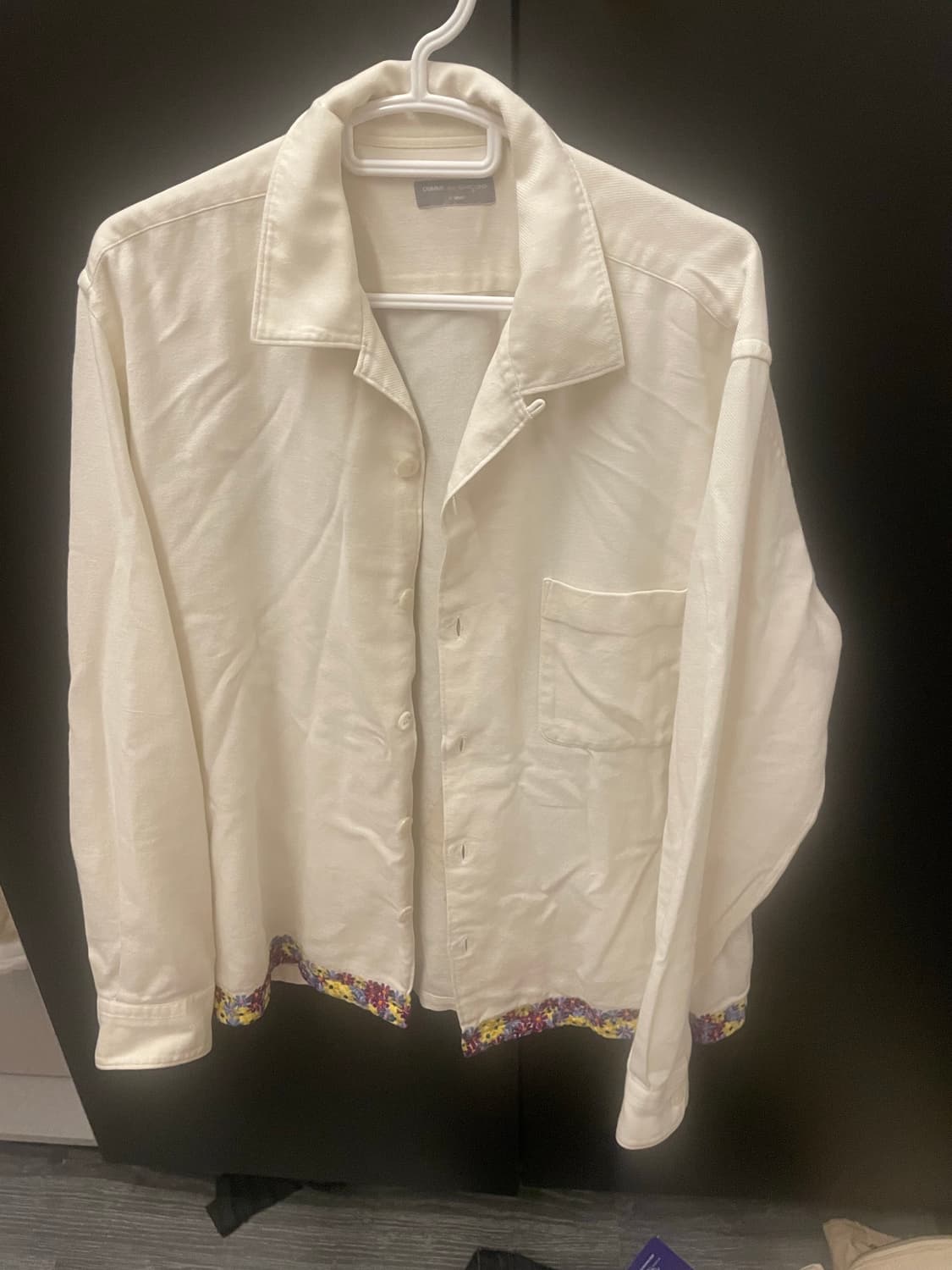 꼼데가르송 다나카옴므 플라워 패턴 오픈카라 셔츠 상품이미지1