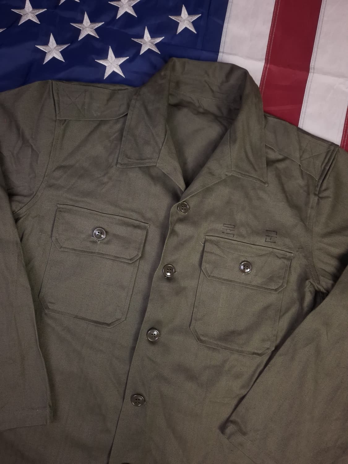새제품 오리지날 70's 국군용 HBT 전투복 상의 상품이미지2