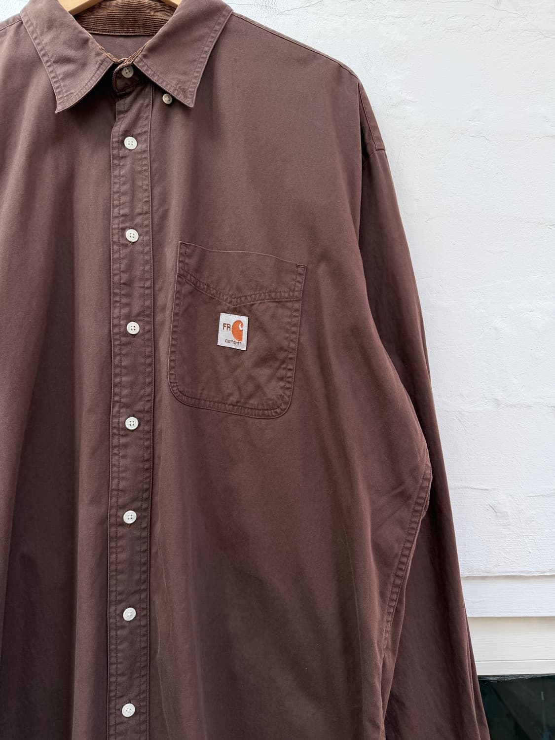 Carhartt 칼하트 브라운 FR(방염) 워크 셔츠 L 상품이미지2