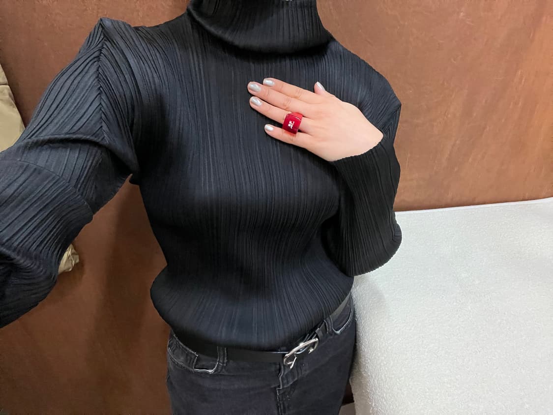 90s courreges 꾸레쥬 아크릴 볼드 링 상품이미지2