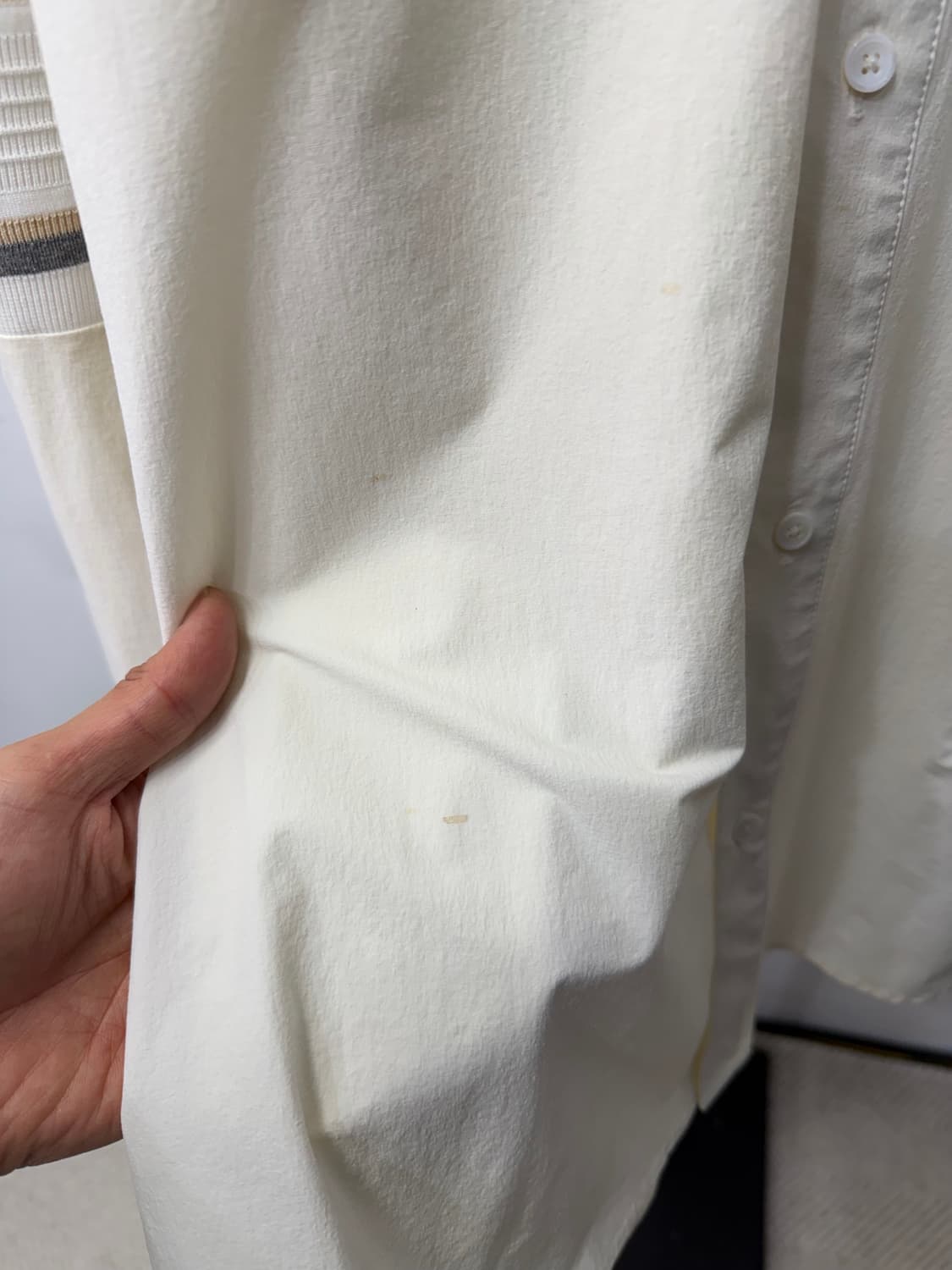 정품) 시스템옴므 한섬 21ss 오버핏 나일론 셔츠남방 95 상품이미지4