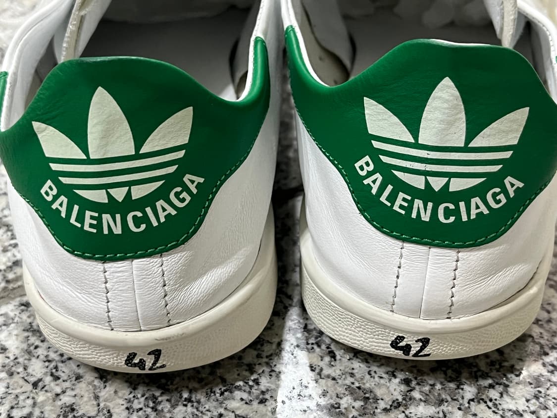 발렌시아가 x 아디다스 스탠 스미스 코어 화이트 그린 상품이미지1