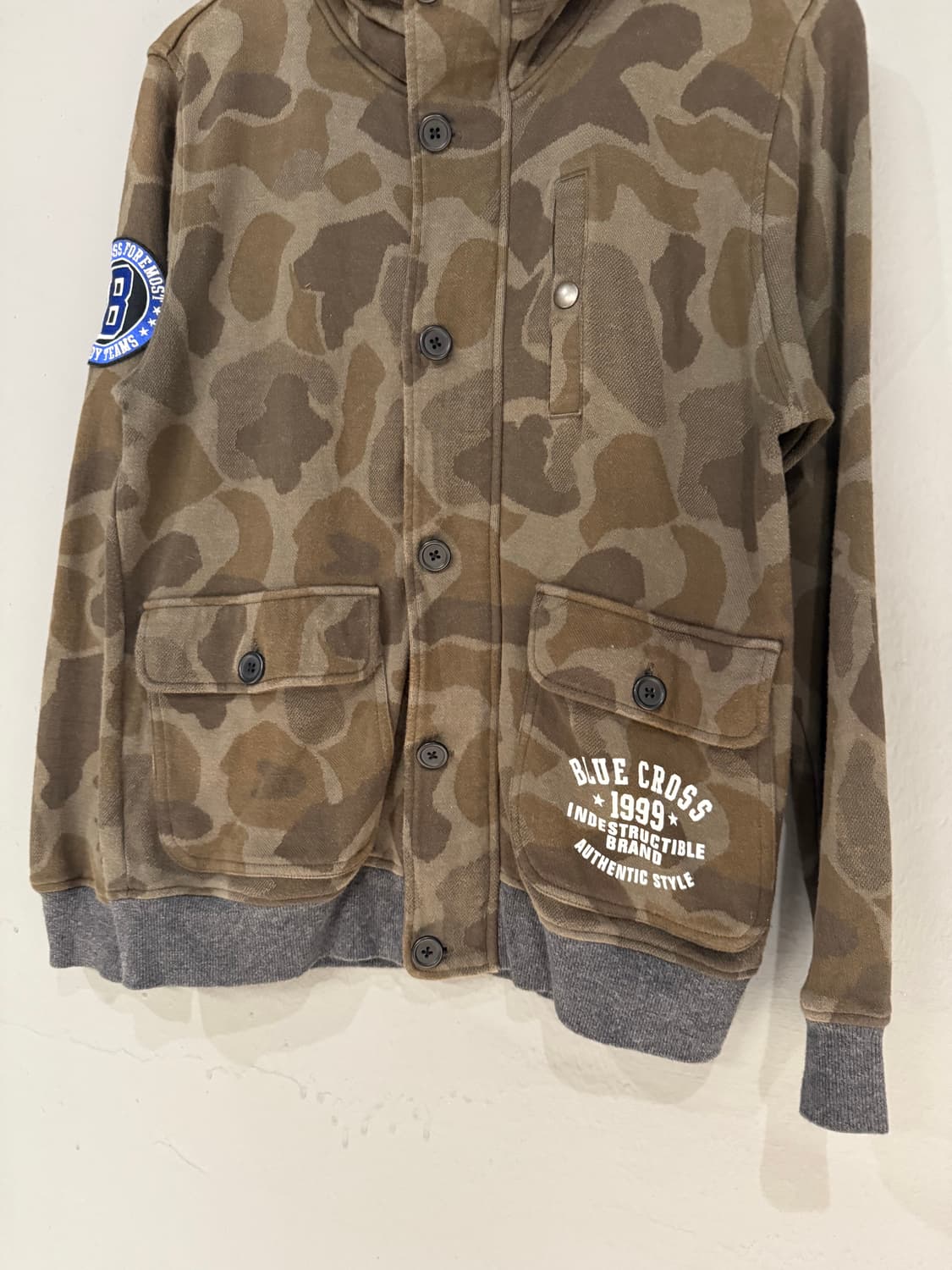 camo pattern high-neck hood zip-up 상품이미지6