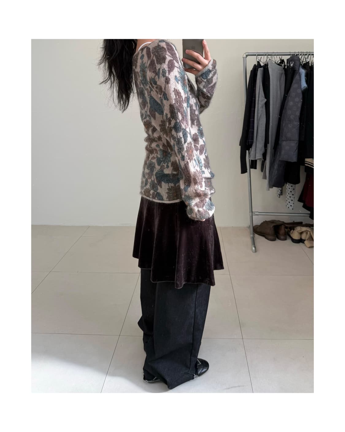 빈티지 플로랄 모헤어 혼방 니트 상품이미지5