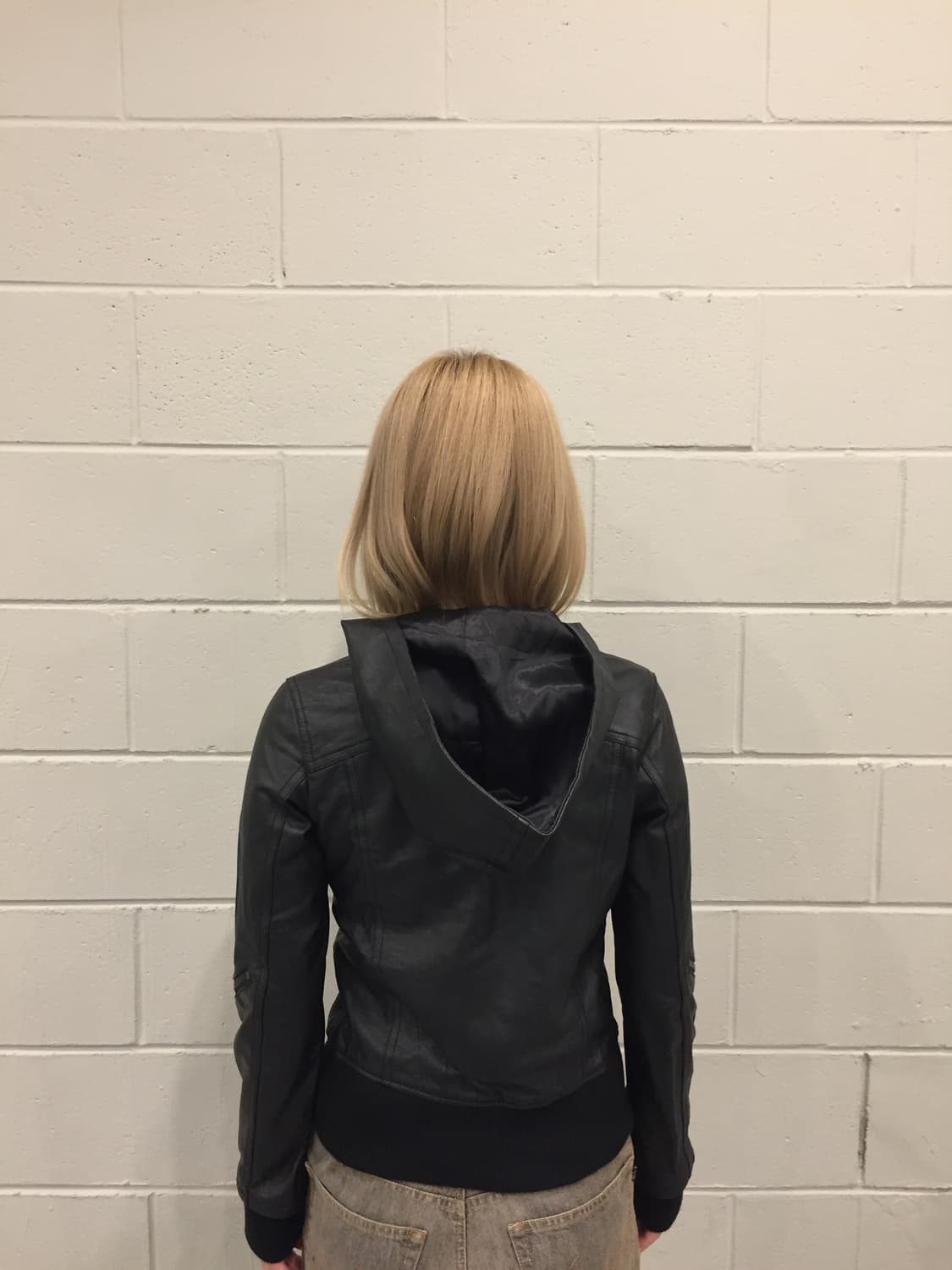 ozoc 레더 후드 자켓 상품이미지5