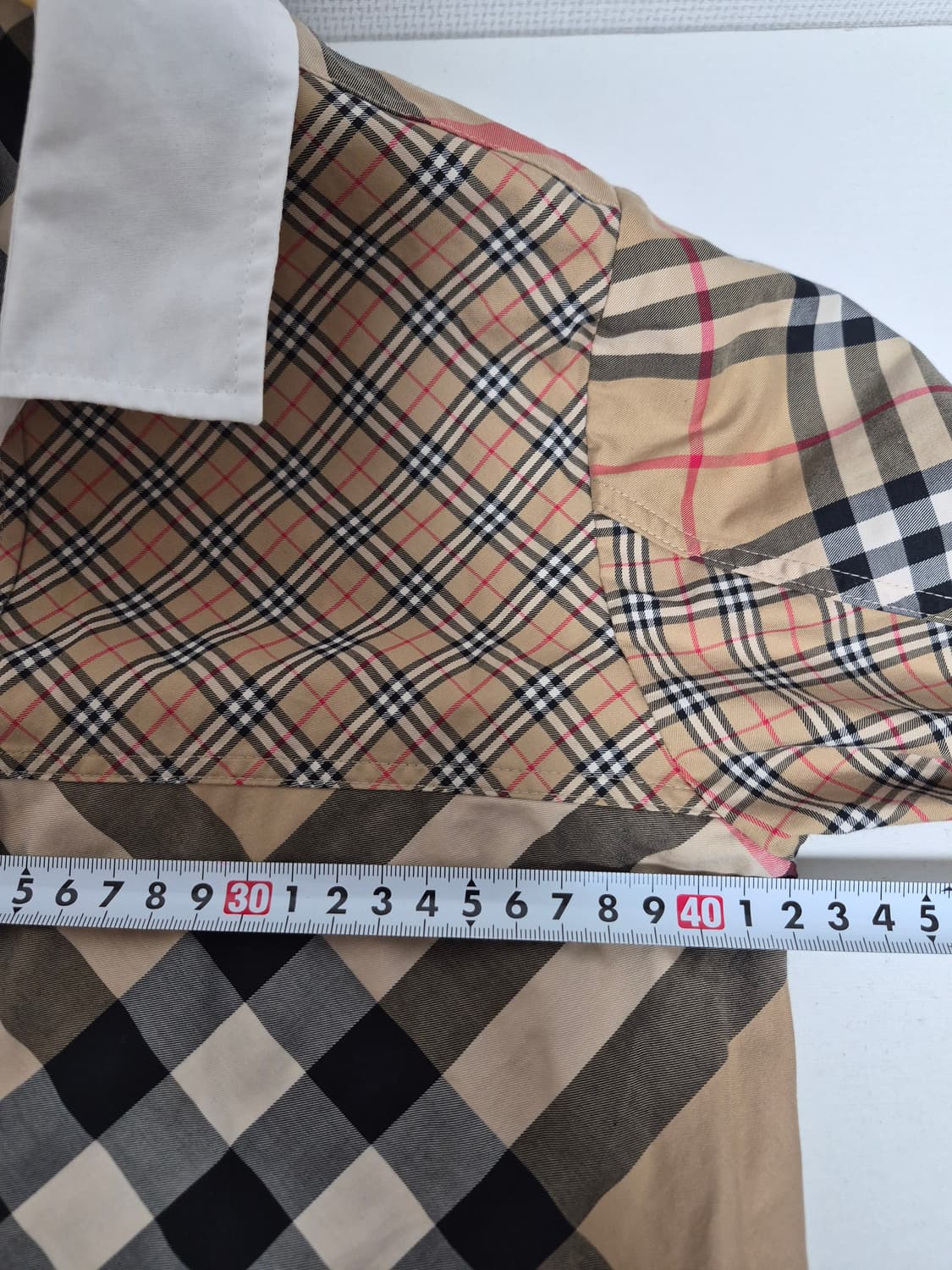 버버리키즈 체크셔츠  패치워크 스타일 12y 여성44~55 상품이미지5