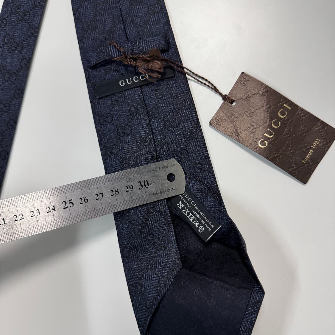 택달린 미사용품 구찌(GUCCI) 모노그램 명품 정품 넥타이 상품이미지8