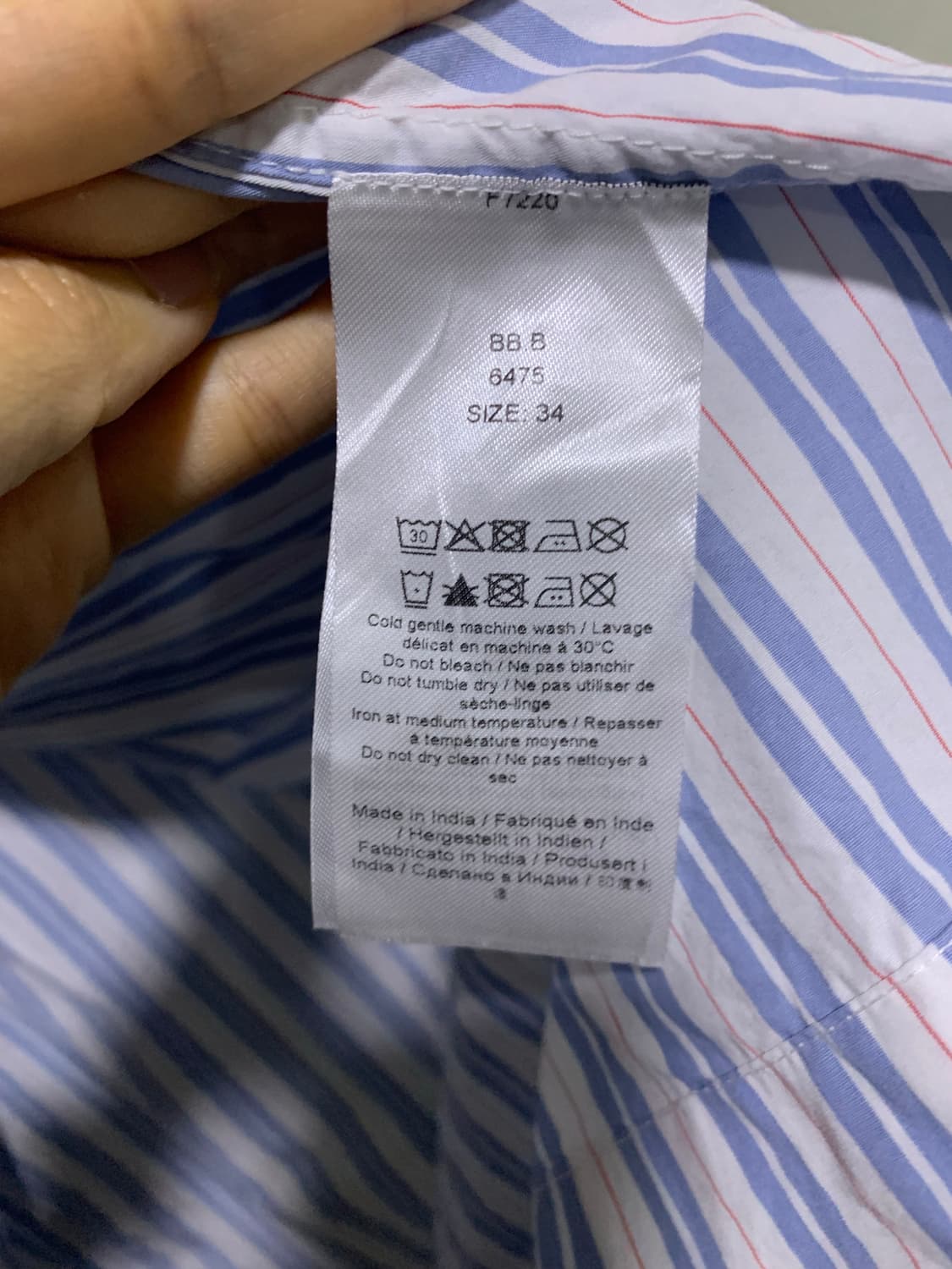 가니 스트라입 셔츠 랩원피스 34사이즈 상품이미지2