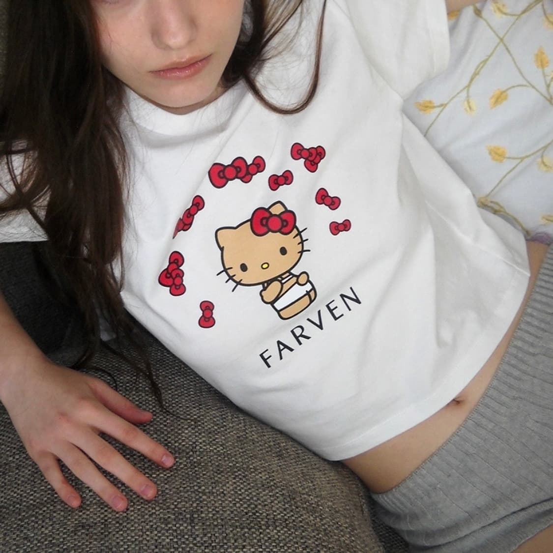 Farven x Tanning Hello Kitty Ribbon T 상품이미지2