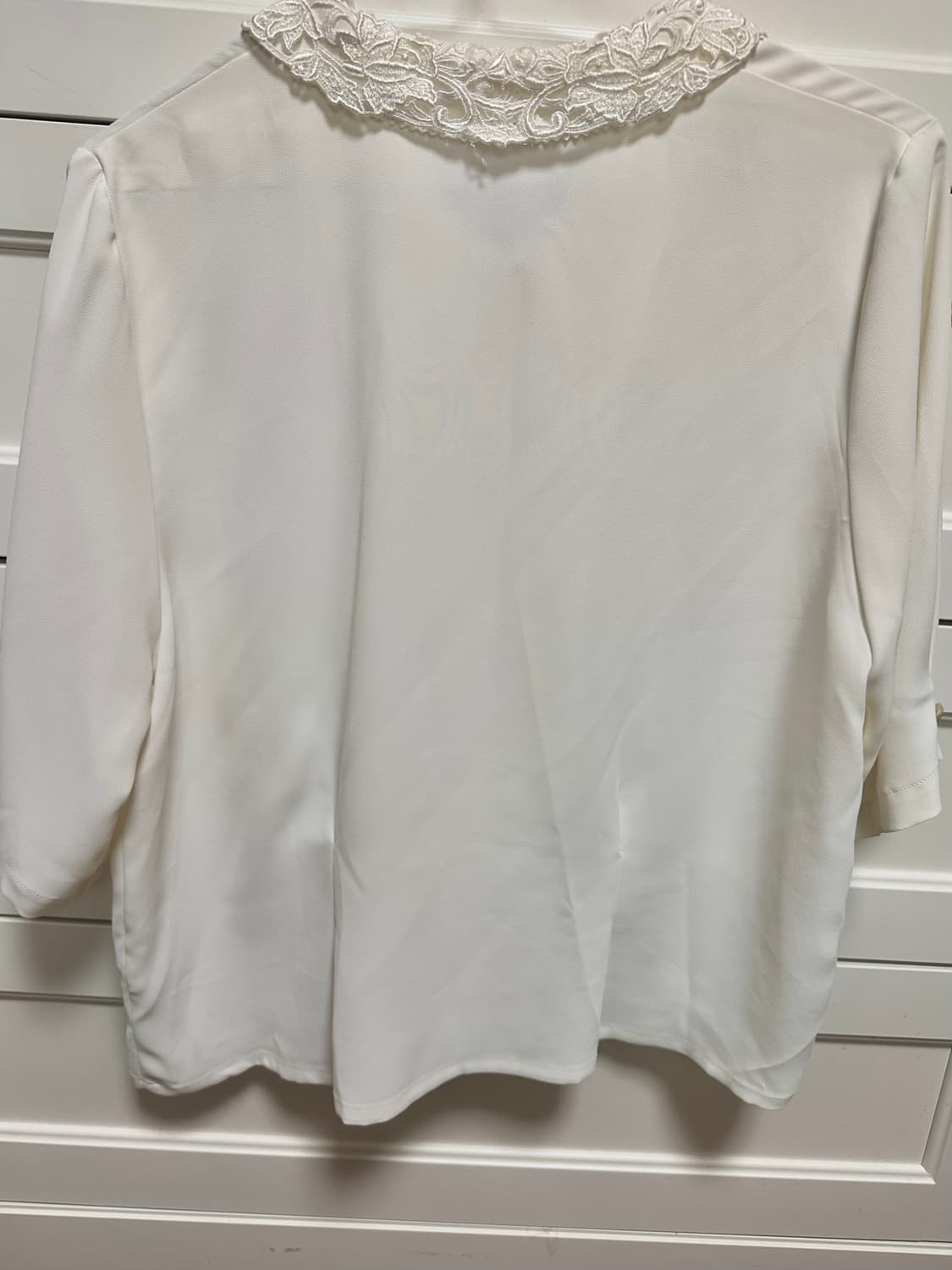 크림 금장 블라우스 상품이미지4