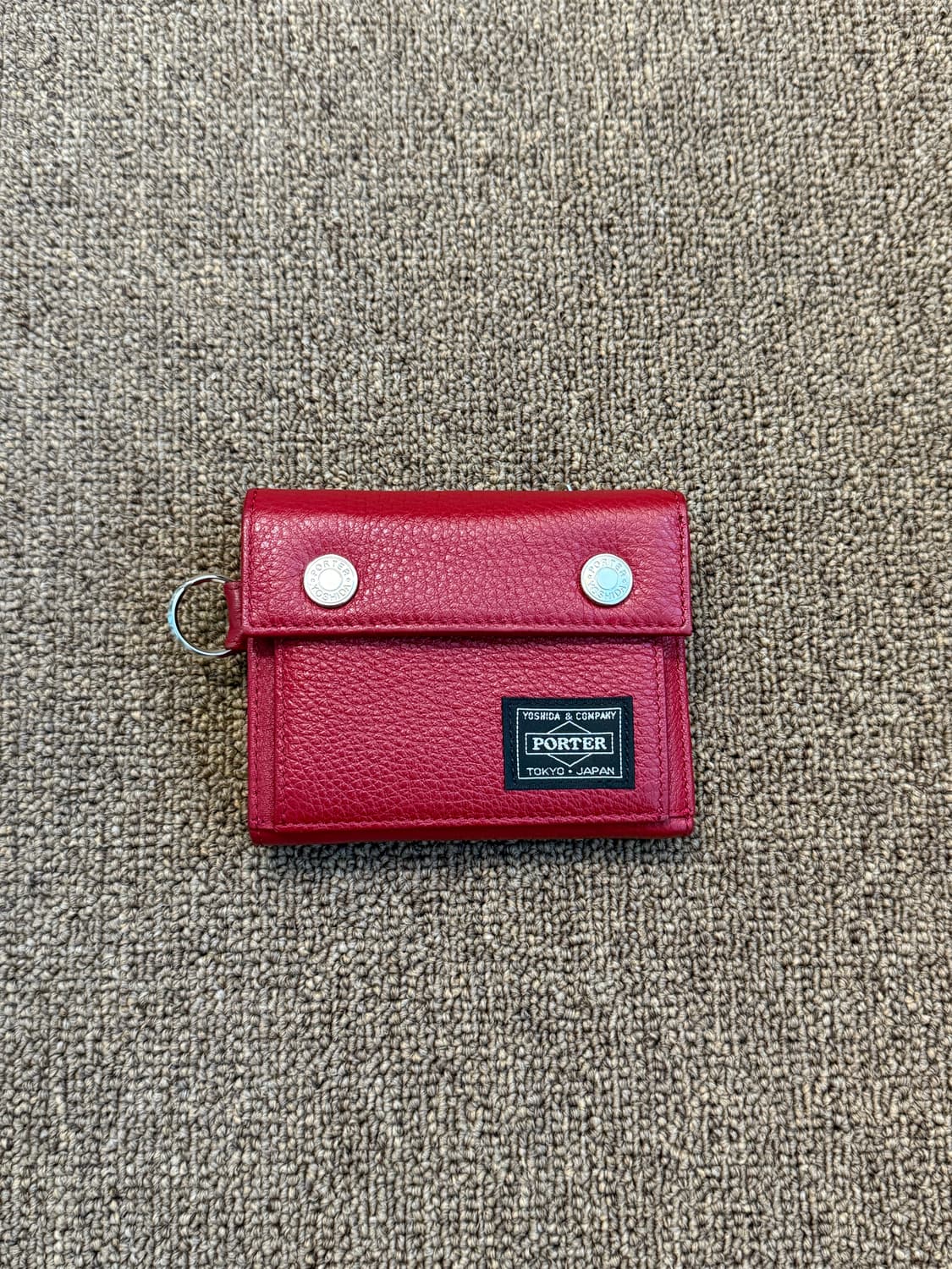 Yoshida Porter 요시다포터 포켓 퍼스 쉬링크 레드 카드지갑 상품이미지1