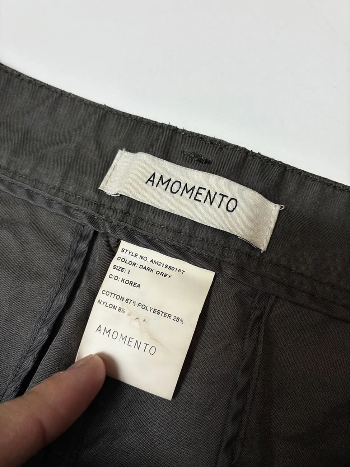 아모멘토 코튼 나일론 패티그 핀턱 팬츠 PN8667 상품이미지6
