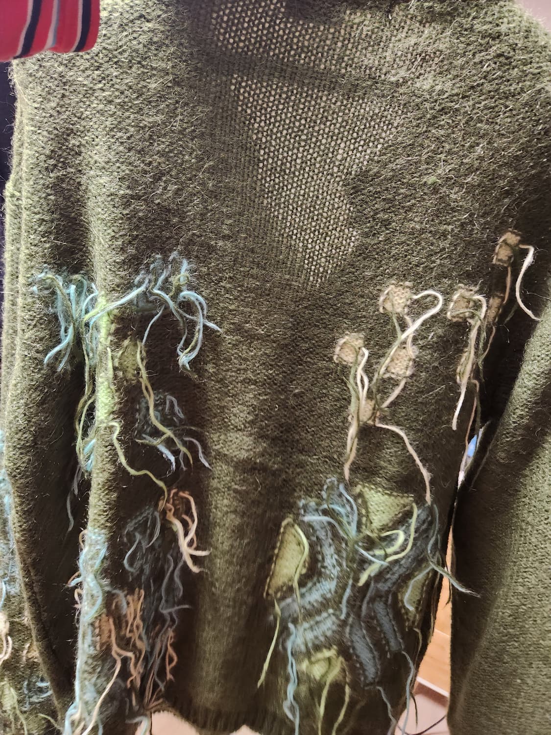 앤더슨벨  마카롱 인타르시아 가디건 카키 상품이미지4