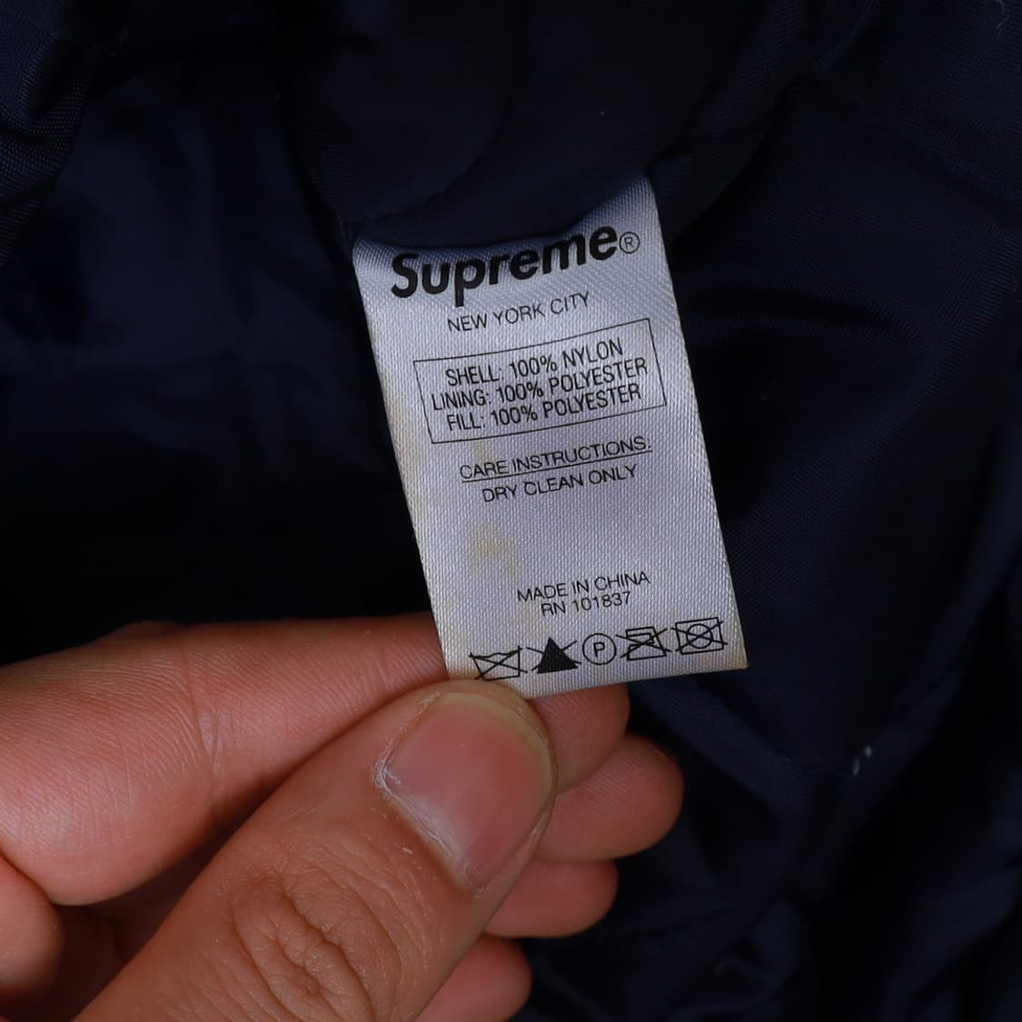 Supreme 슈프림 14Fw 풀오버 트윌 사틴 아노락 네이비 상품이미지7