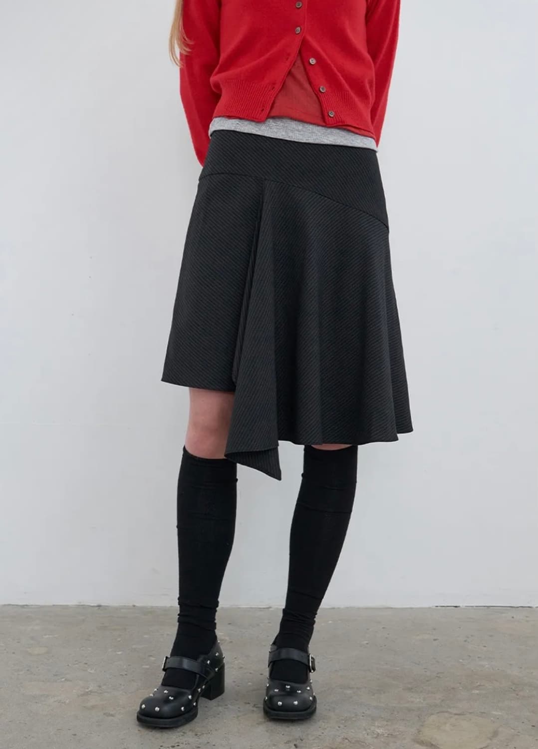 Kijun 스트라이프 언발란스 스커트 택o새상품 상품이미지1