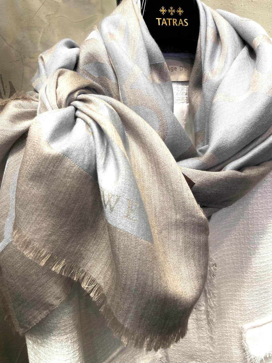 로에베 실크 캐시미어  숄, 스카프 75cmX205 상품이미지5