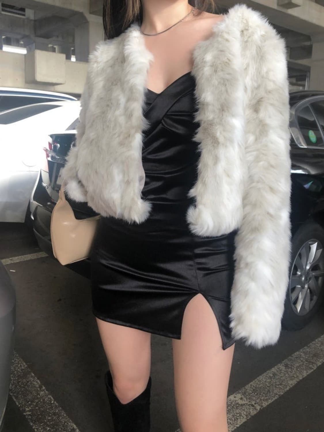 애즈온 퍼자켓 블랙 상품이미지4