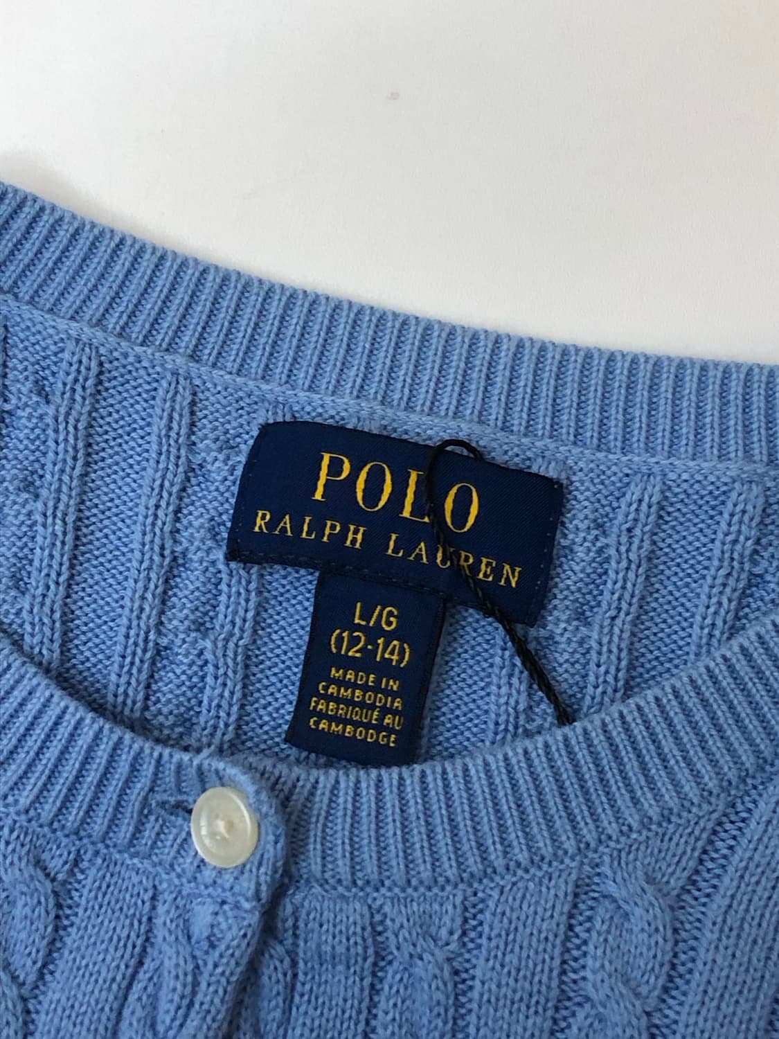Polo 폴로 랄프로렌 스카이블루 니트 가디건 상품이미지6