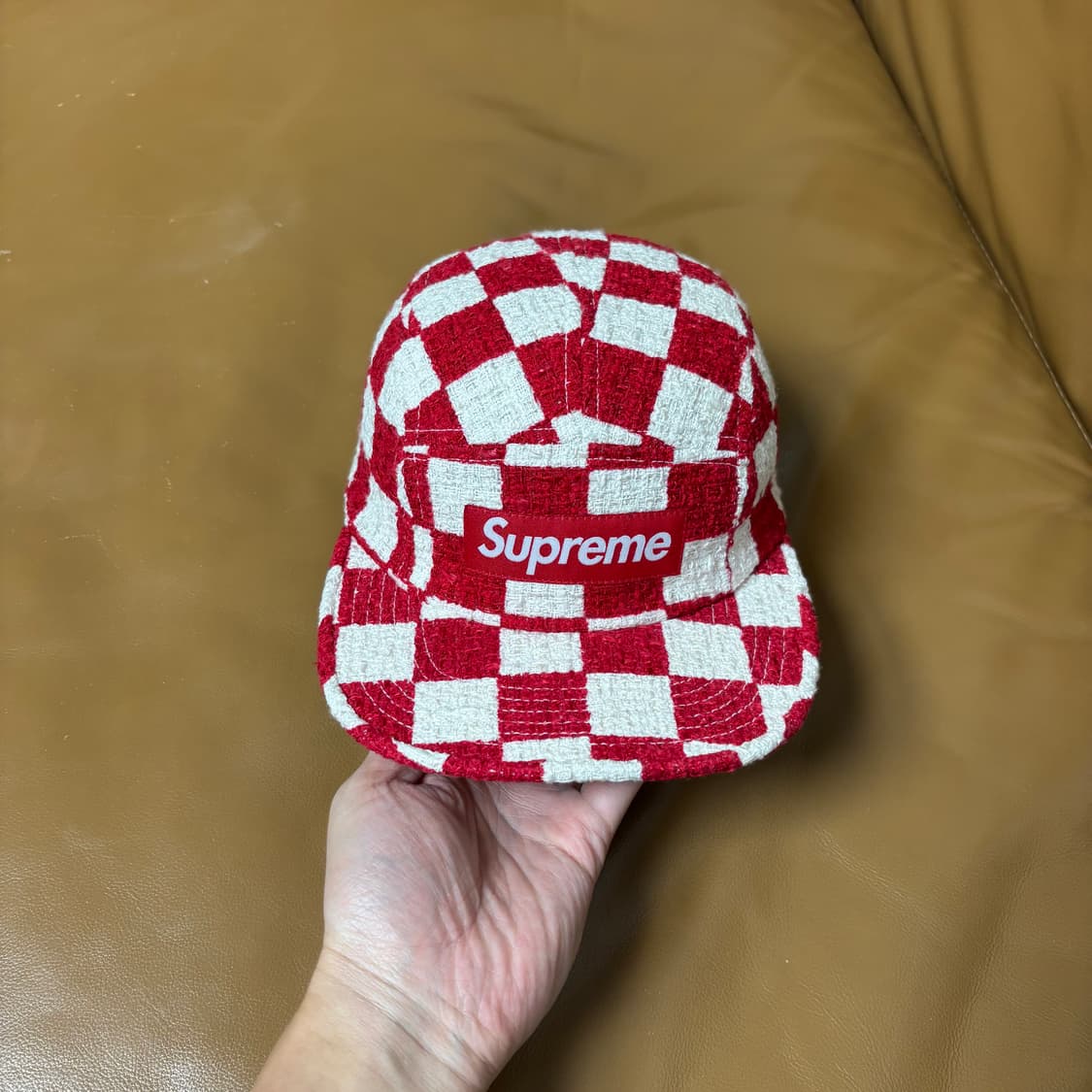 Supreme 슈프림 체커보드 레드 캠프캡 모자 (Checkboard) 상품이미지2