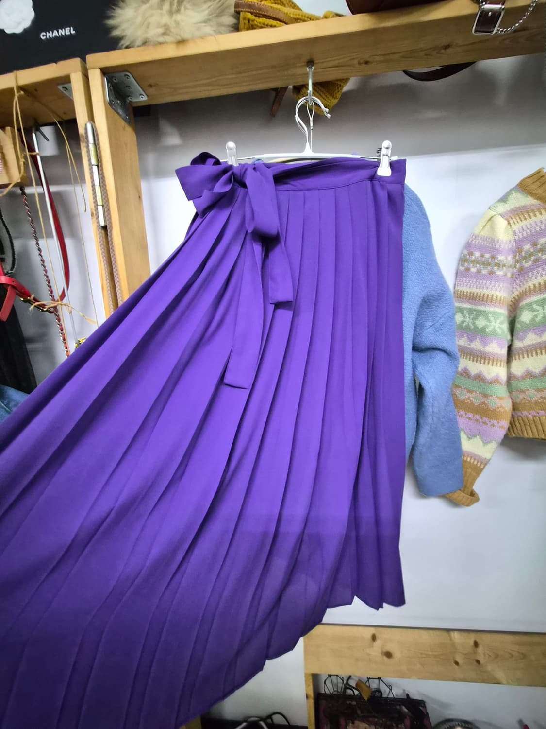 제이드쇼룸 레이스니트. jeikei퍼플 랩 스커트 상품이미지8