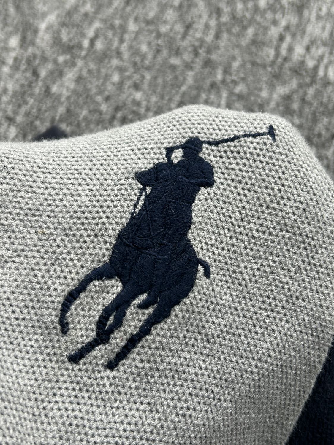 폴로 랄프로렌 빅포니 네이비 그레이 리버시블 니트집업 상품이미지3