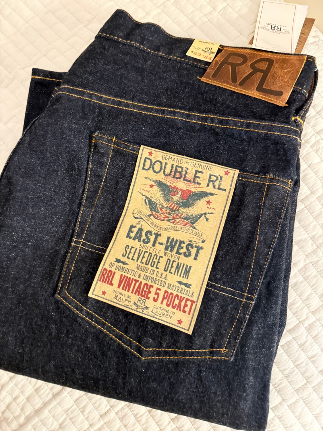 RRL 더블알엘 빈티지 파이브 포켓(빈파포) 33x34 상품이미지1