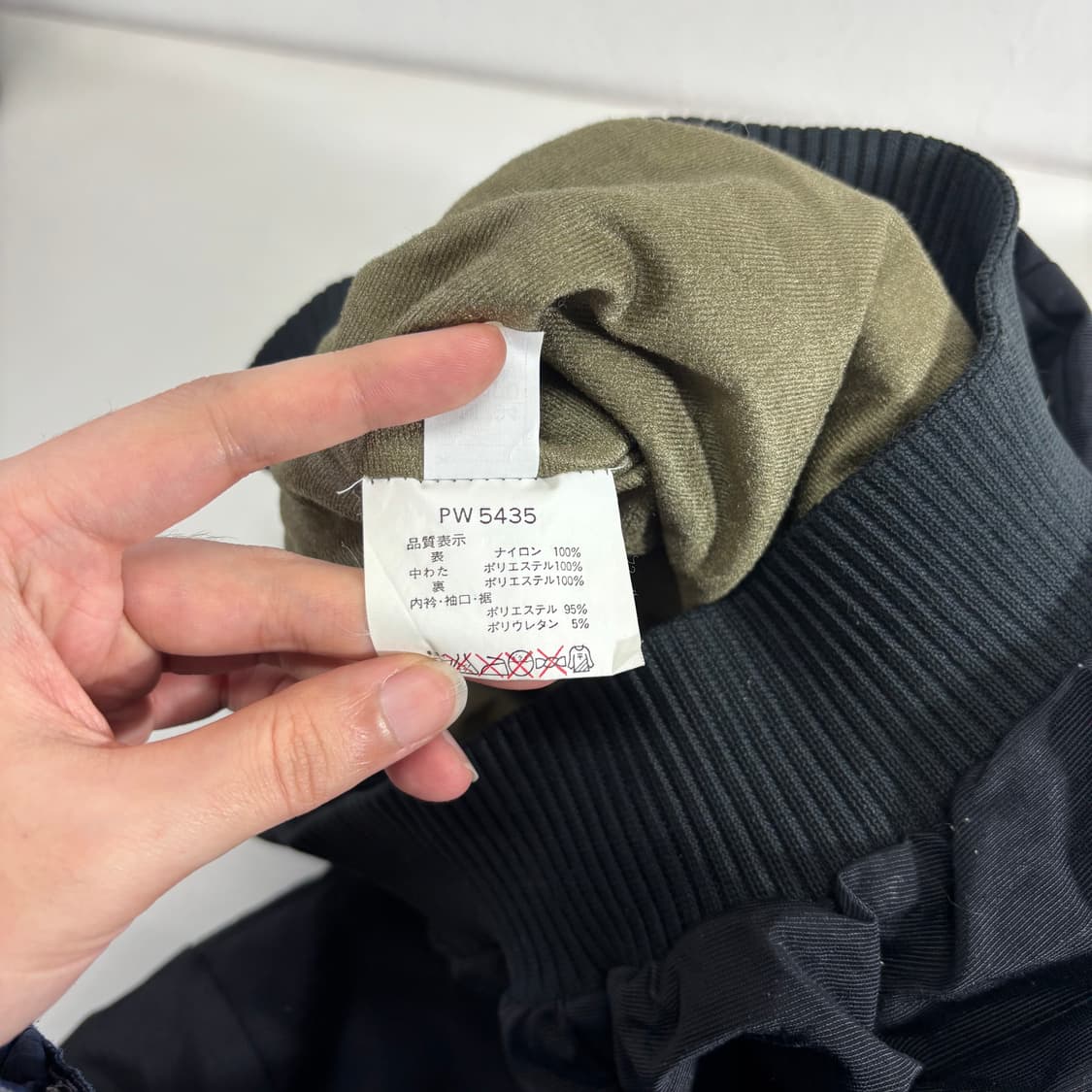 M-L 올드아식스 블랙 가오리오버핏 누빔점퍼 상품이미지6