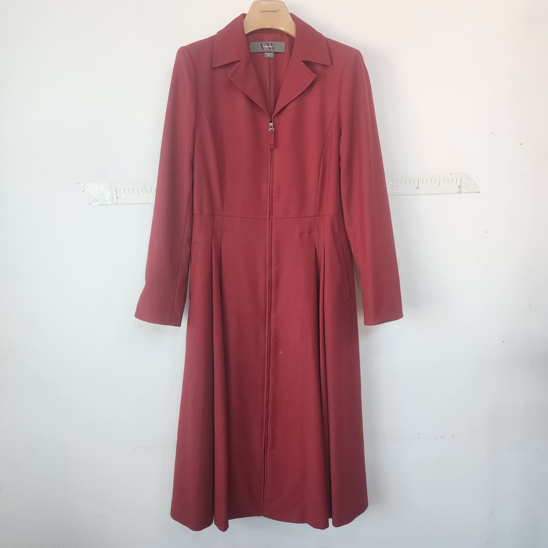 베라왕 레드 모직 롱 코트 상품이미지1