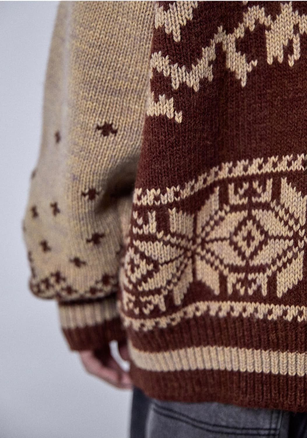 오가프 울프 코위찬 니트집업2사이즈 상품이미지5