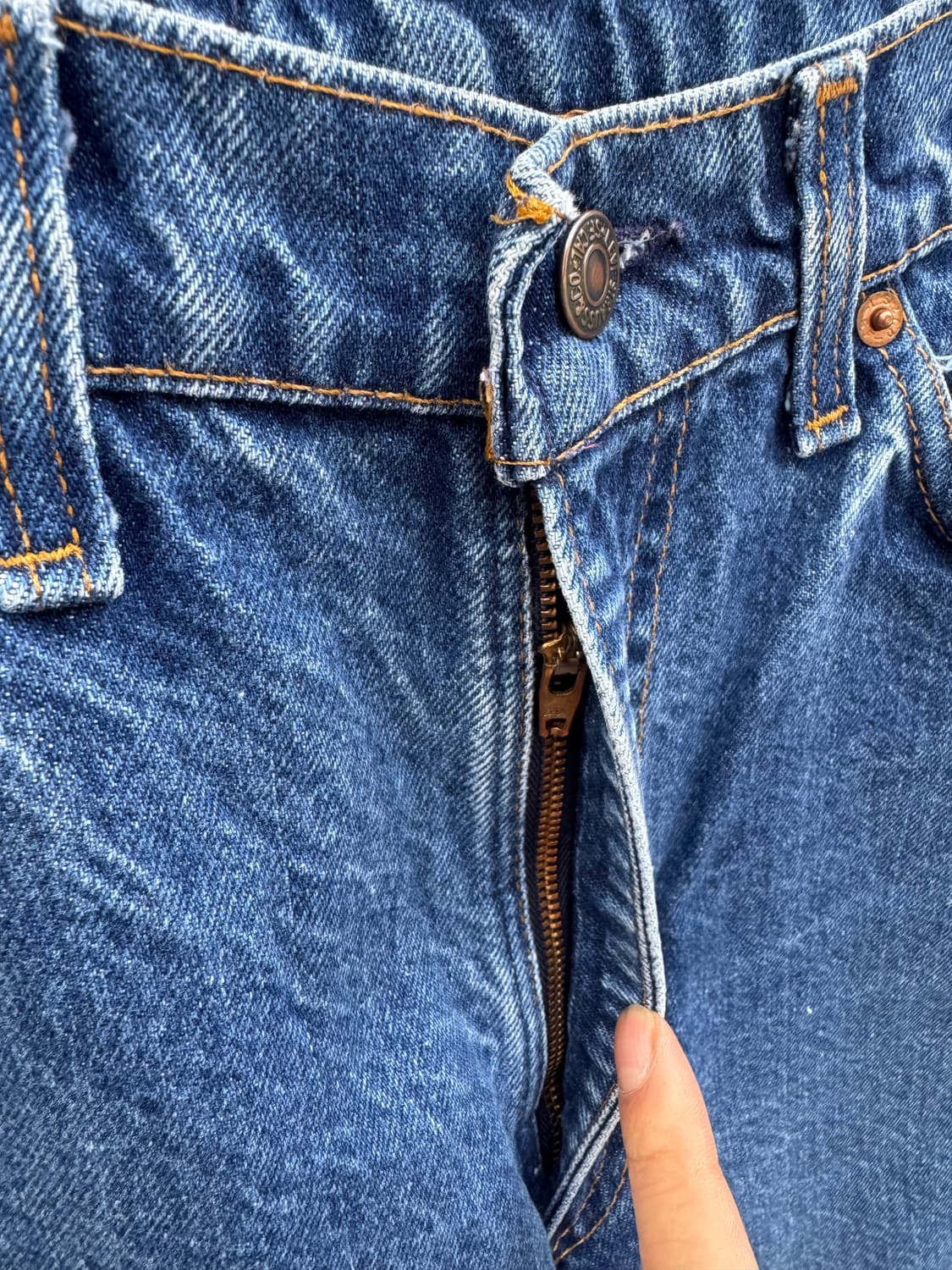 80s 리바이스 빈티지 505 오렌지탭 워싱 데님 팬츠 34 상품이미지4