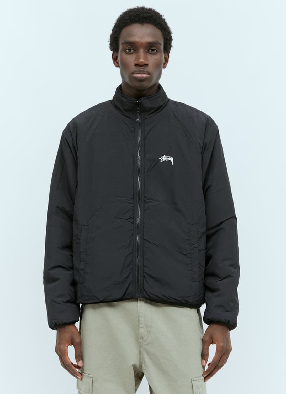 스투시 쉐르파 리버시블 자켓 블랙 L 상품이미지2