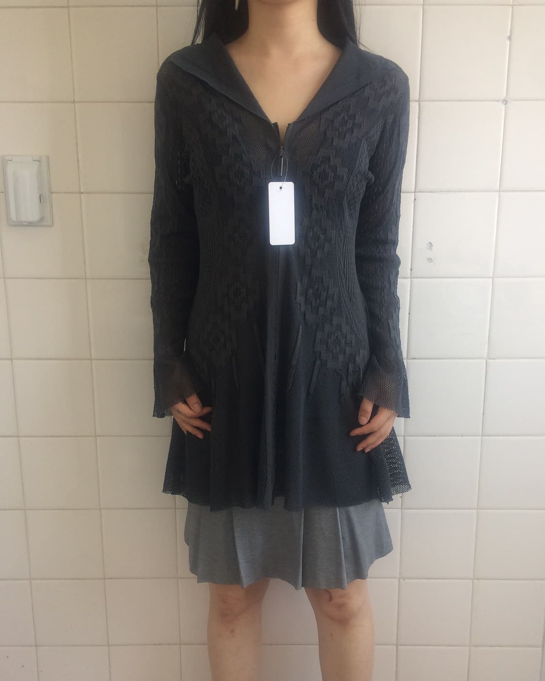 Hiroko bis pattern mesh cardigan 상품이미지8
