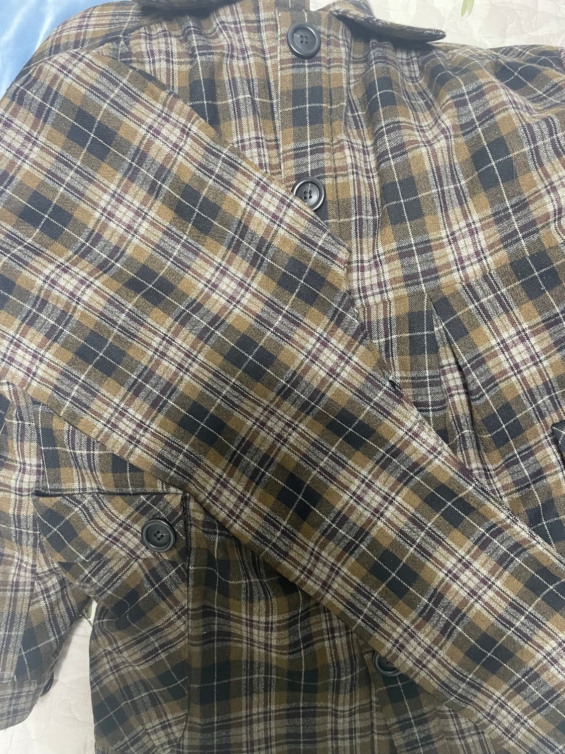 인앤양인하모니 머플러코트 체크+케이프머플러 상품이미지3